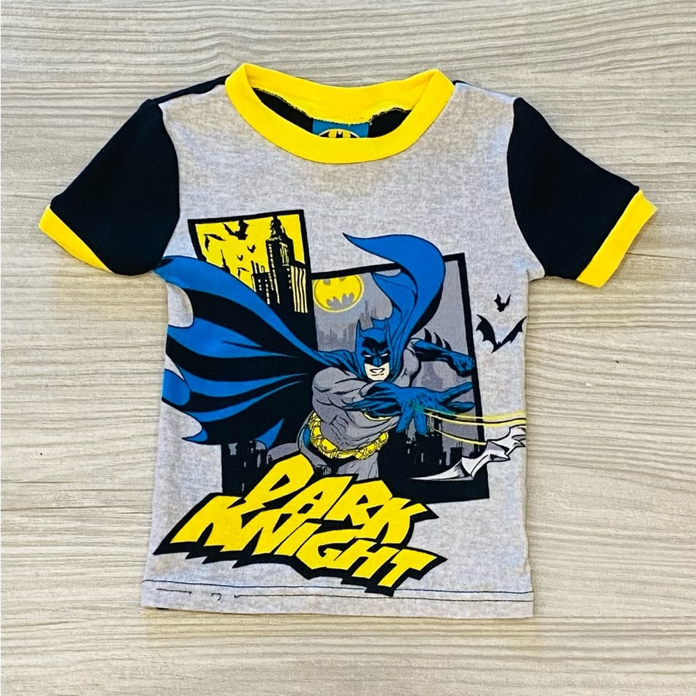 Batman Yellow and Gray Logo Tee